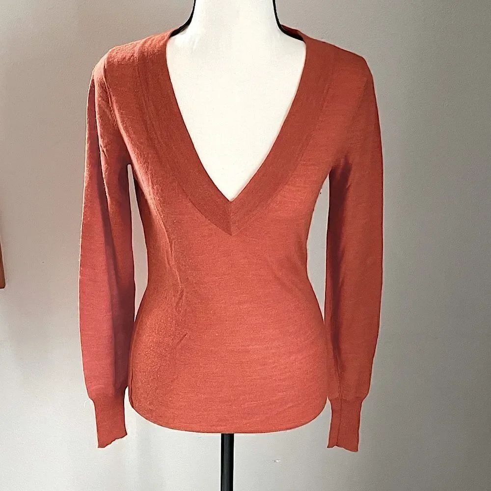 The Limited, 50% Wool, 50% Acrylic Lightweight V-Neck Sweater. Size Small.